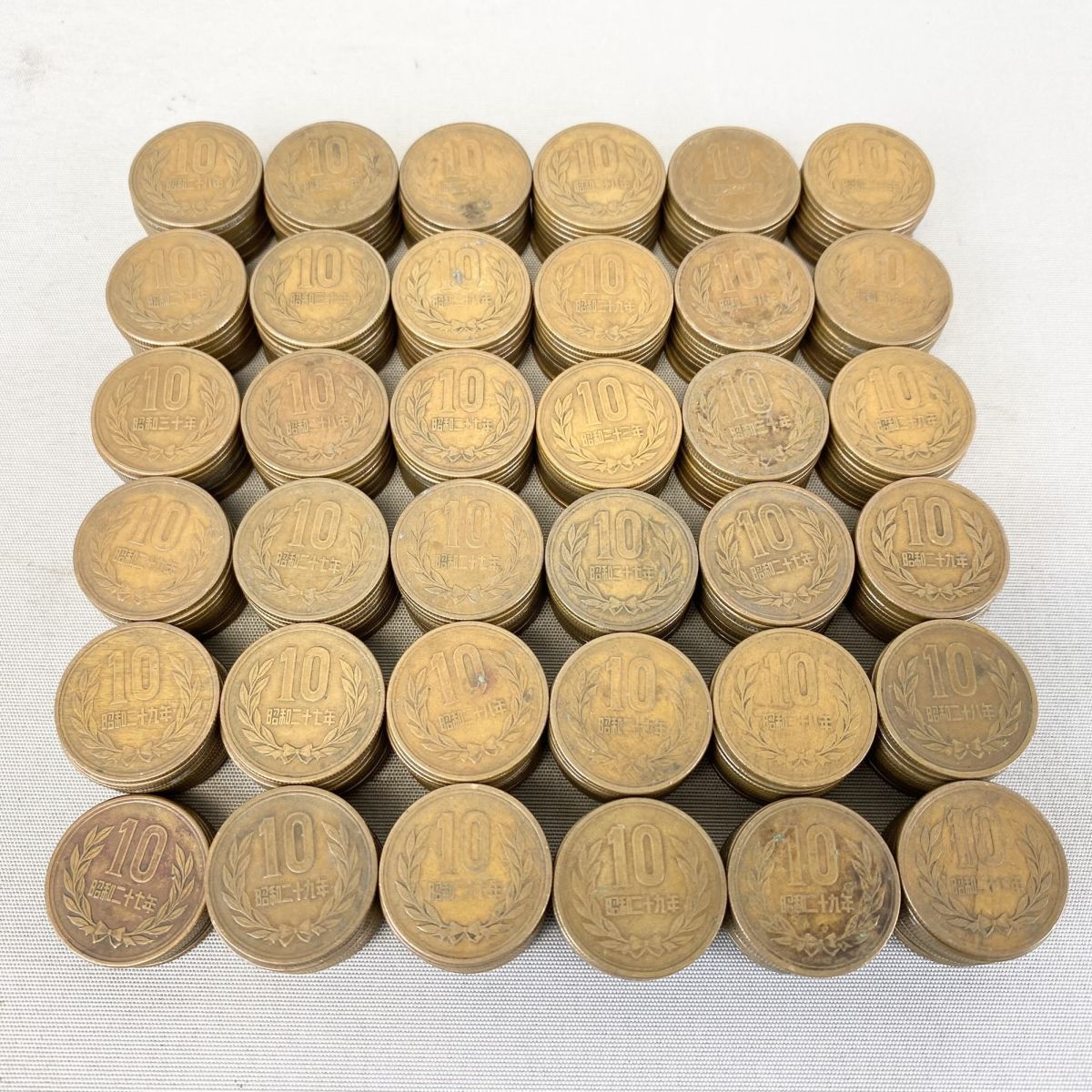 傷や汚れあり】棒金 ロール 十円硬貨 ギザ十 10円硬貨 昭和29年 ギザ10