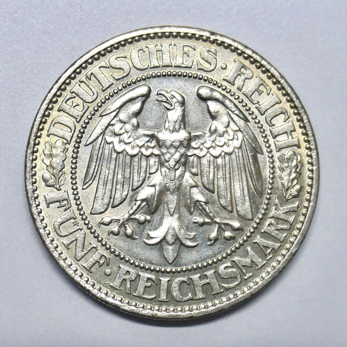 C51〓RL ドイツ ナチス 第三帝国 5ライヒスマルク銀貨 1936年A
