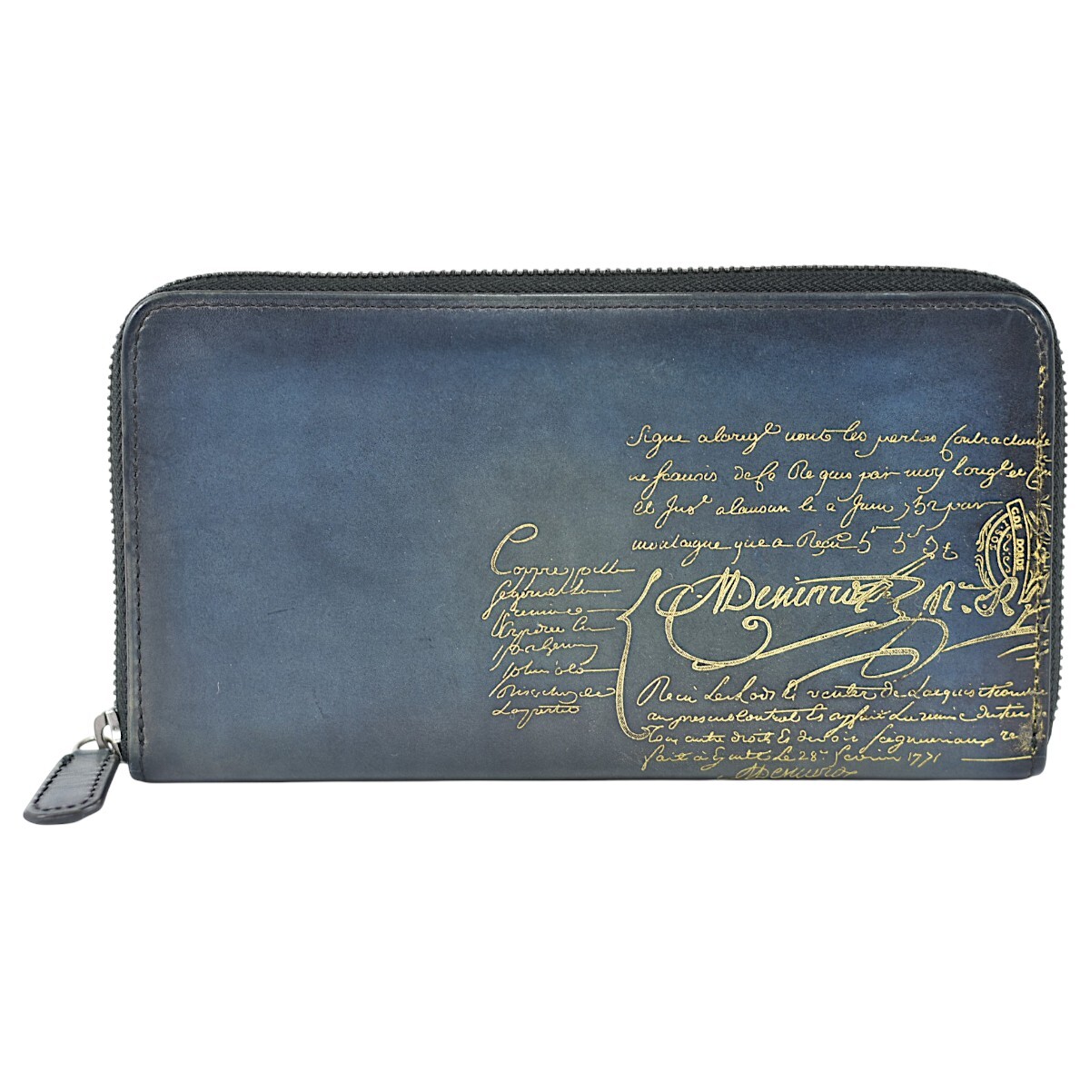 新品】Berluti ベルルッティ ITAUBA 長財布 ブルー＋ゴールデン