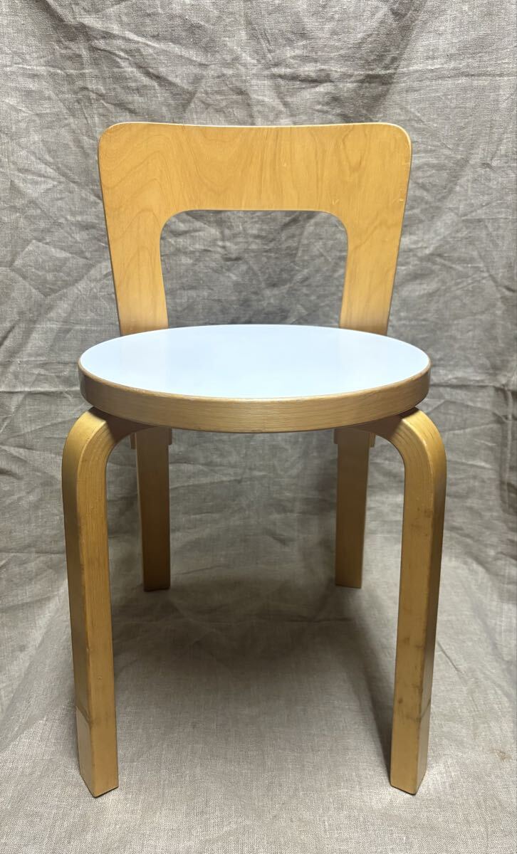中古品 artek/アルテック アルヴァアアルト N65 子供用チェア バーチ材