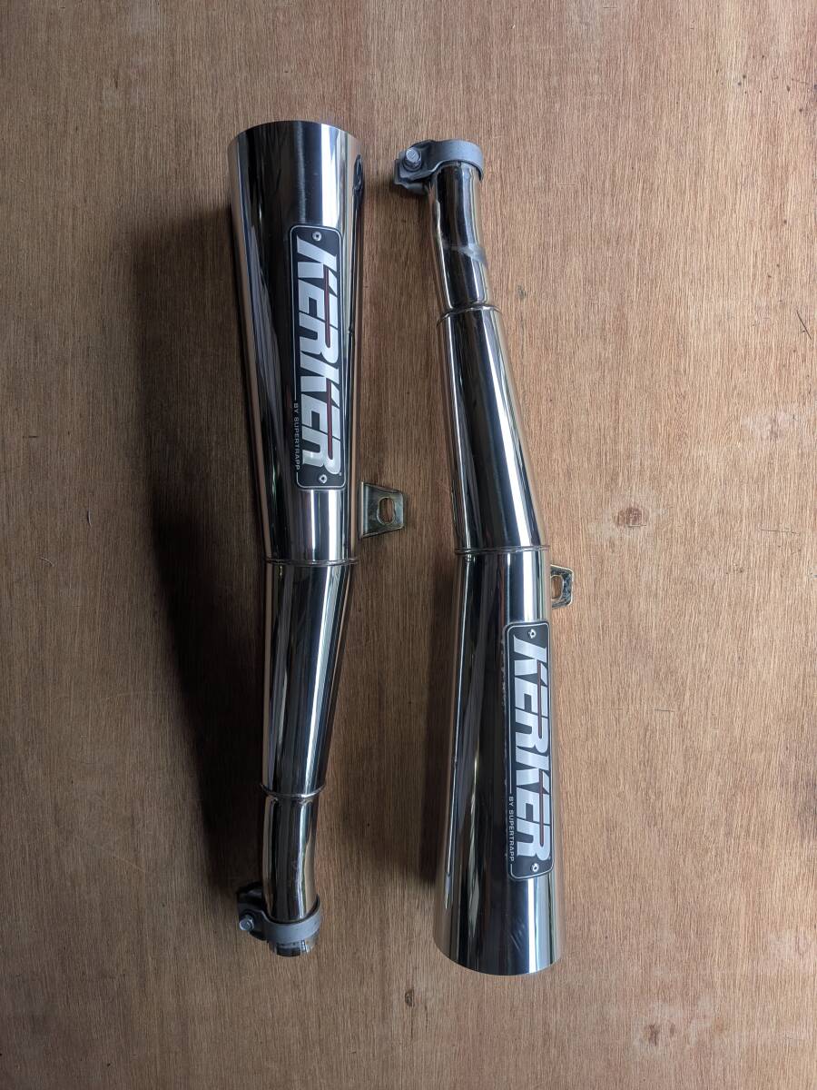 カーカー KERKER メガホン かち上げ 加工 スチール 4-1 マフラー Z1 Z2