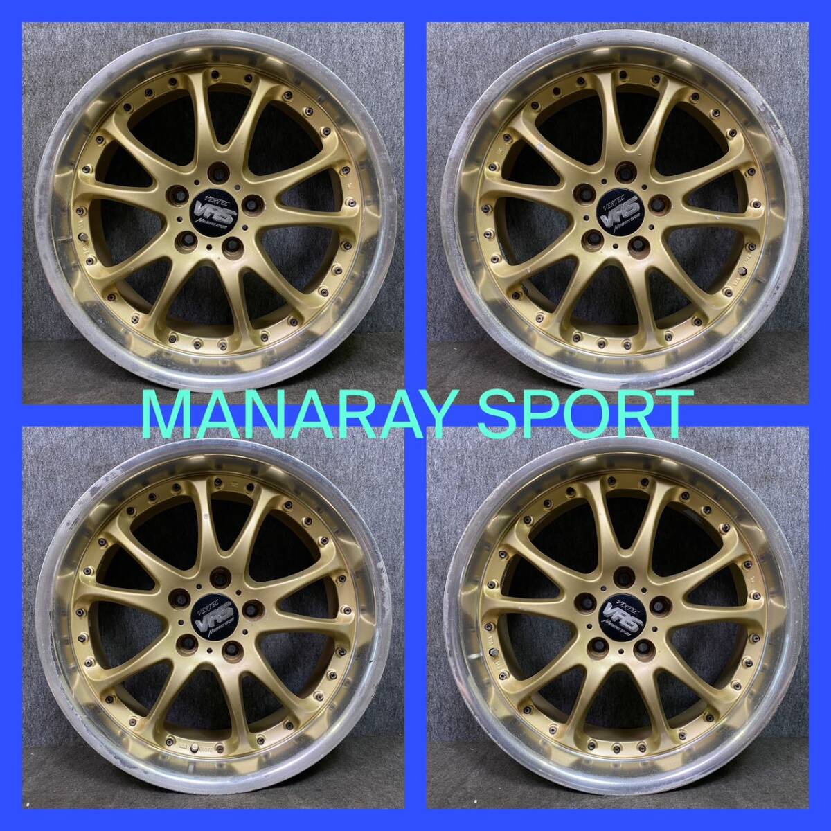 中古】MANARAY SPORT VERTEC VRS 18×8.5 J 9.5J 5/114 +45 チェイサー