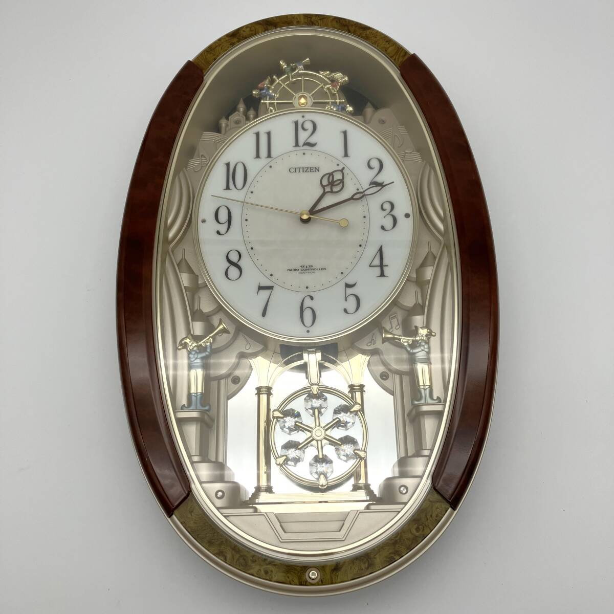中古】☆CITIZEN シチズン パルミューズ M448 電波掛時計 4MN448-0 2