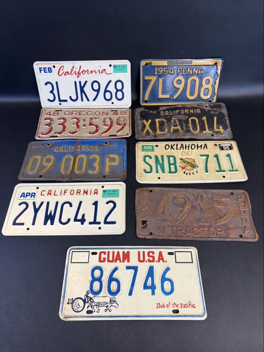 本物 USA カリフォルニア ナンバープレート お揃い2枚 セット USDM