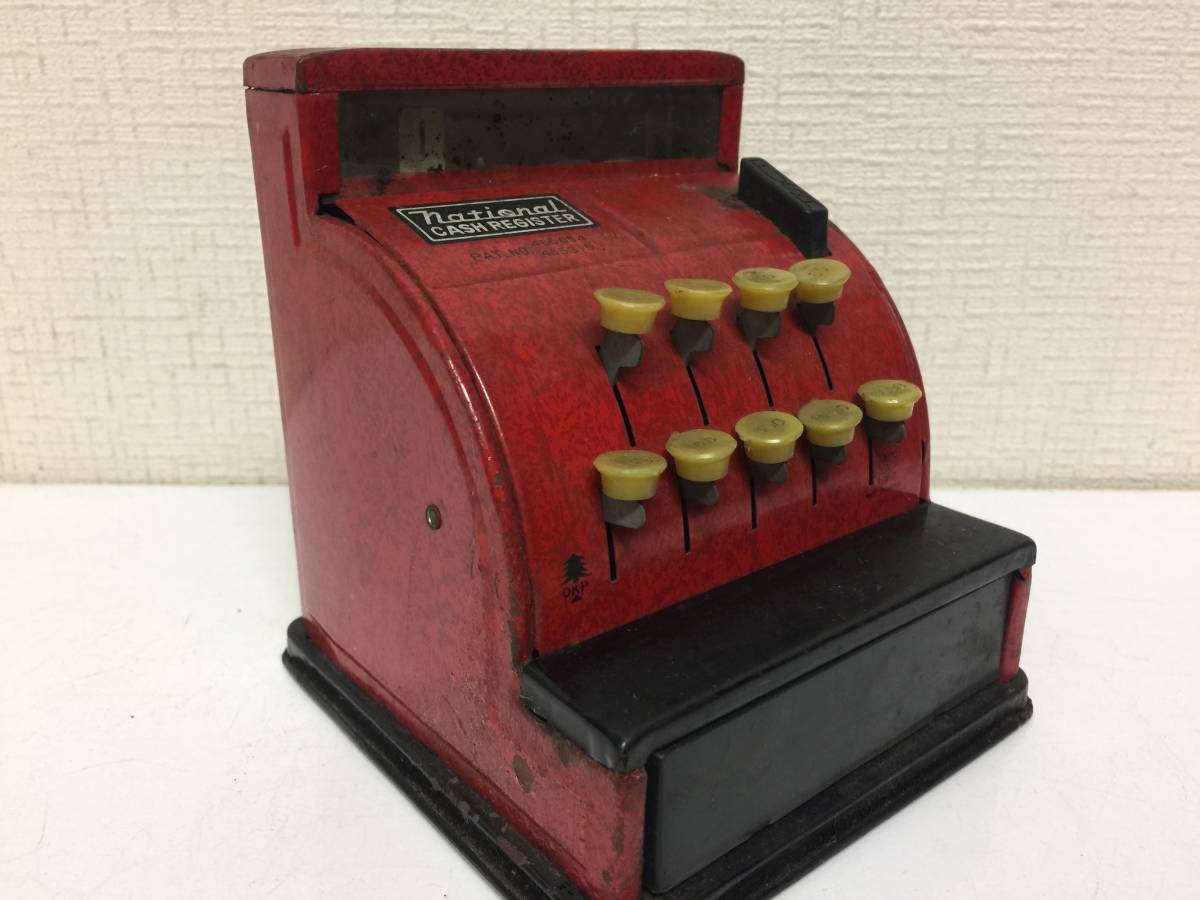 昭和レトロ National Cash Register ナショナル キャッシュ レジスター ブリキ アサヒ玩具 ヴィンテージ A2Mの落札