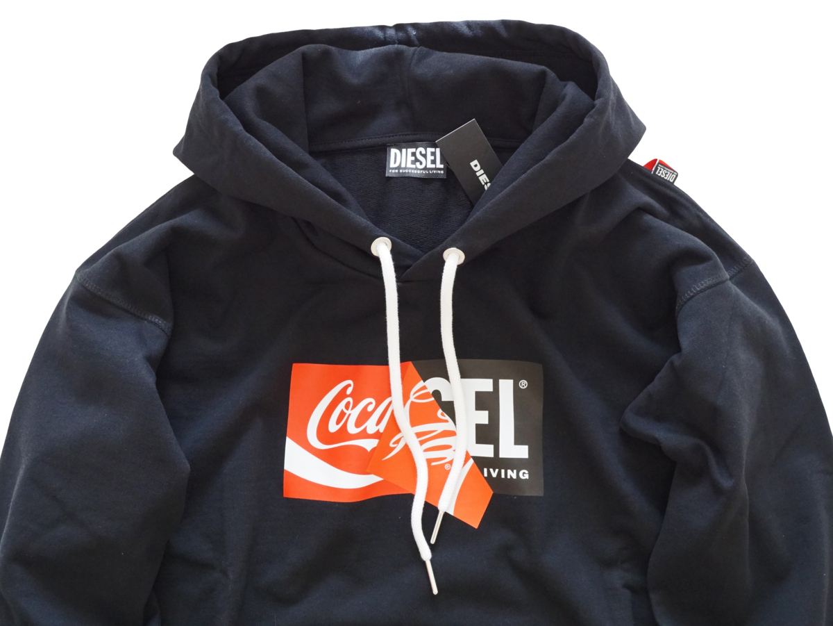 DIESEL パーカー M Coca-Cola コカコーラ ロゴ フードホワイト（Coca  