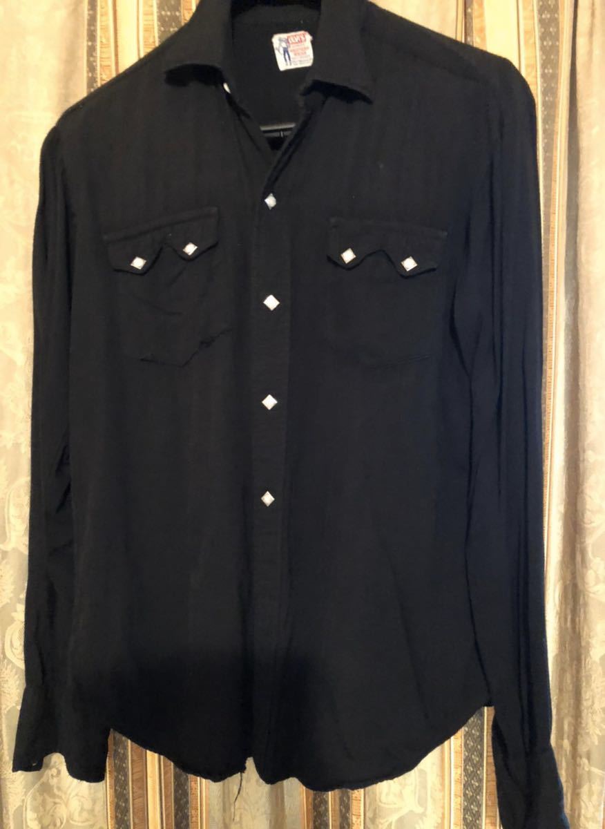 リーバイス サドルマン 黒ウエスタンレーヨンシャツLEVI'S オリジナル