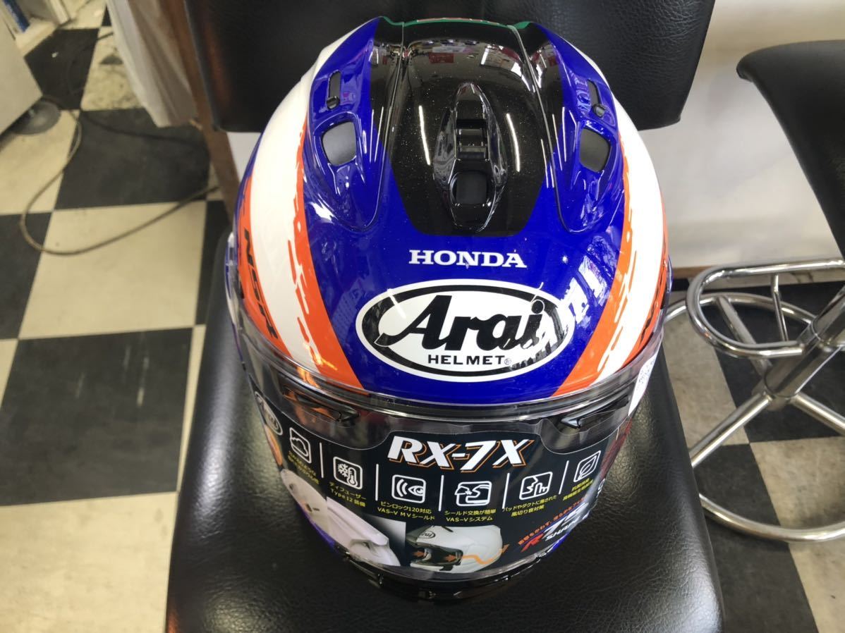 新品 Arai Rx 7x Nsr250r 限定 ヘルメット Hrc Honda ブルー Lサイズ の落札情報詳細 ヤフオク落札価格情報 オークフリー スマートフォン版