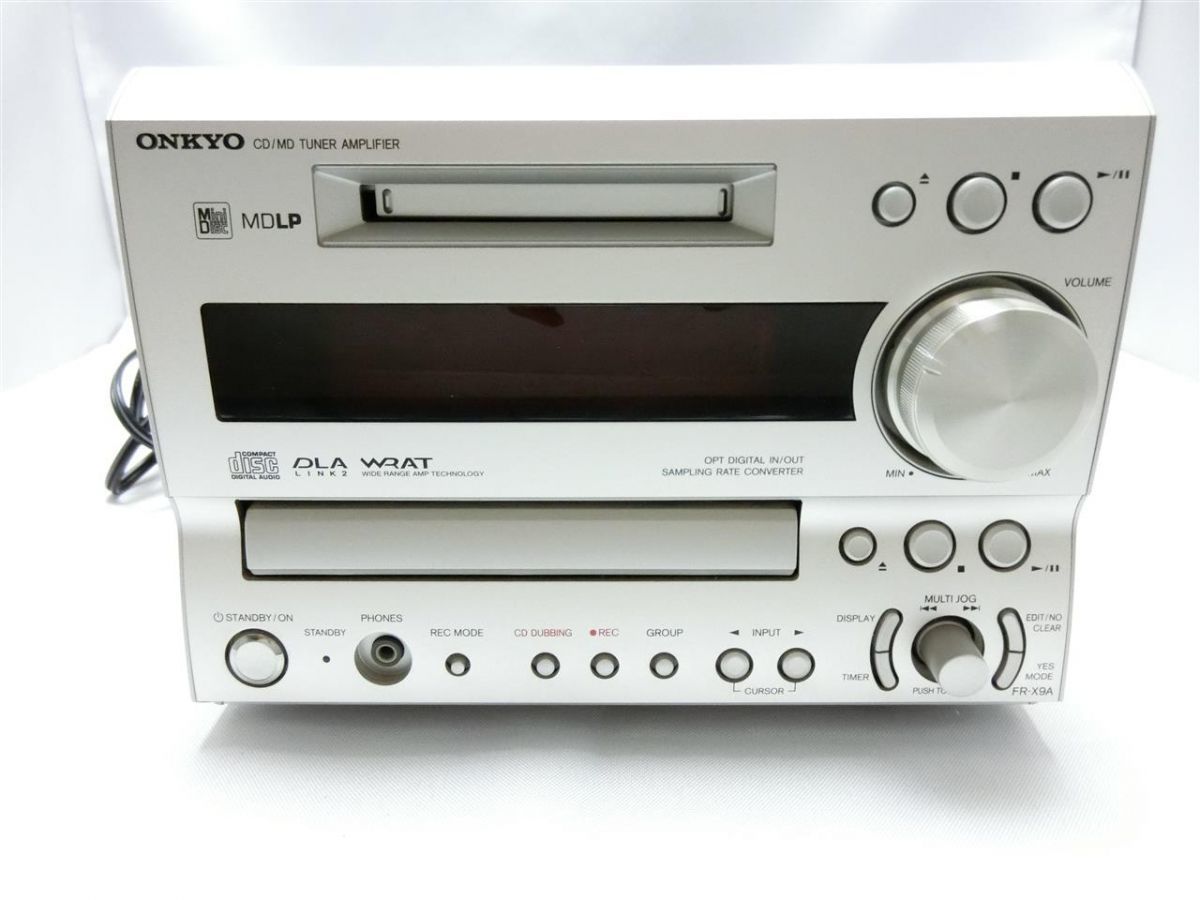 ONKYO FR-X9A CD/MD チューナー アンプ ジャンク品 ONKYO オンキョー FR-X9A CD/MD/AM/FMラジオチューナーコンポ FM