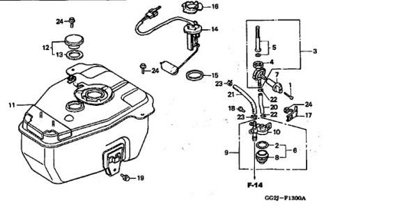 【速達】 新品 純正 ジャイロX TD01 フューエルコック 