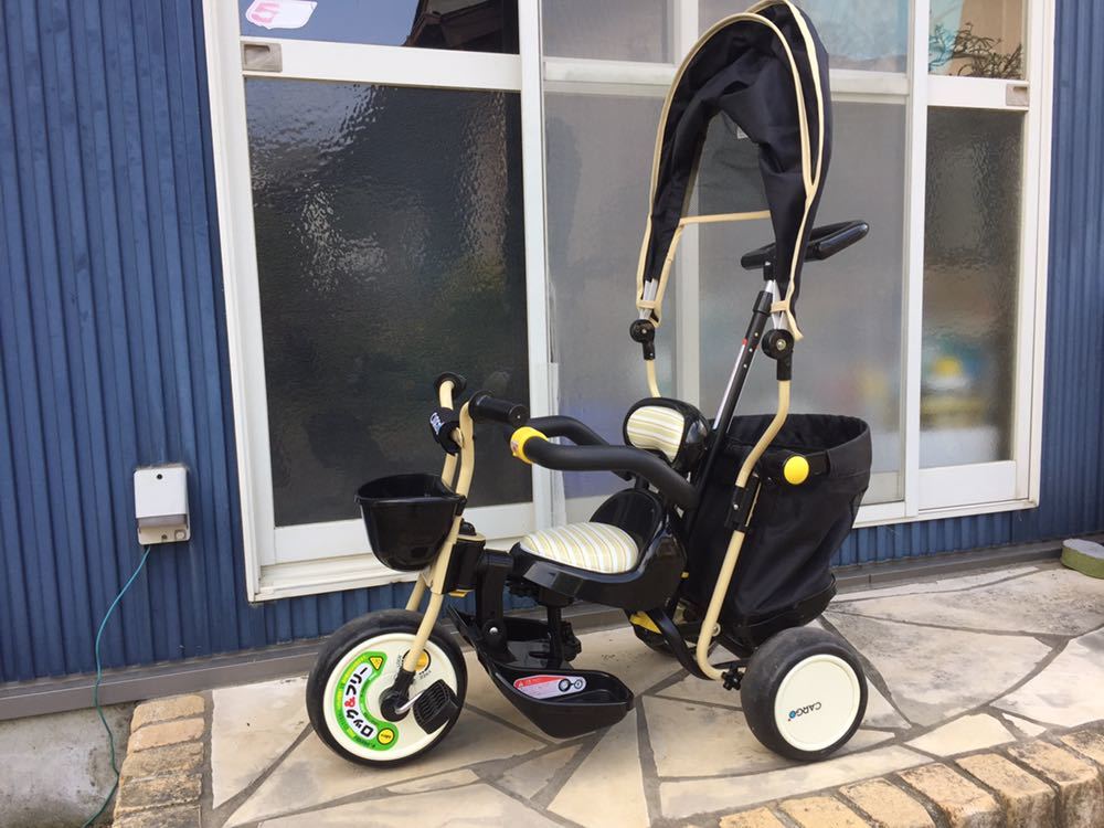 24h購物 車・バイク・自転車 【美品】 iimo 三輪車 サンシェード付き