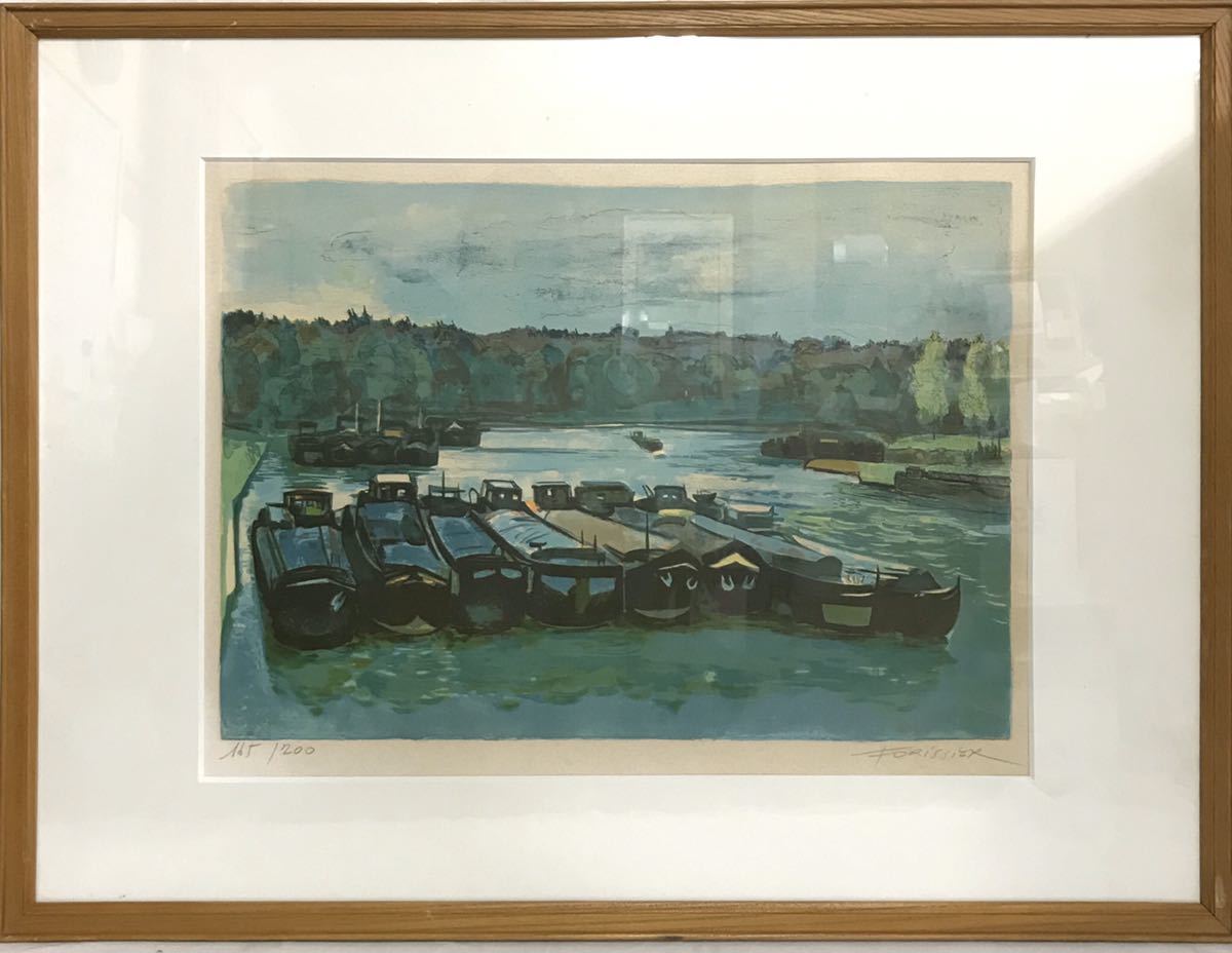 ロジェ・フォリシエ 「セーヌ河」石版画 165/200 リトグラフ Roger