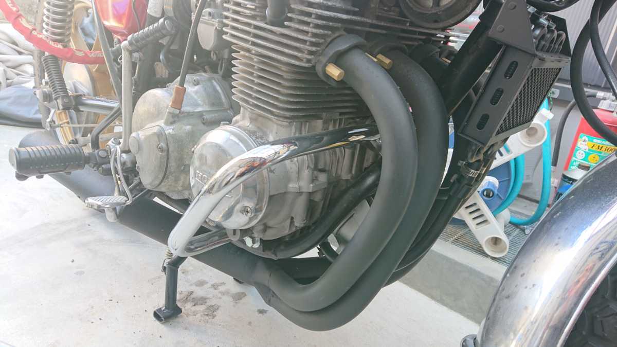 旧CB400F ヨンフォア BRC手曲げショート管64Φ バイク用マフラー