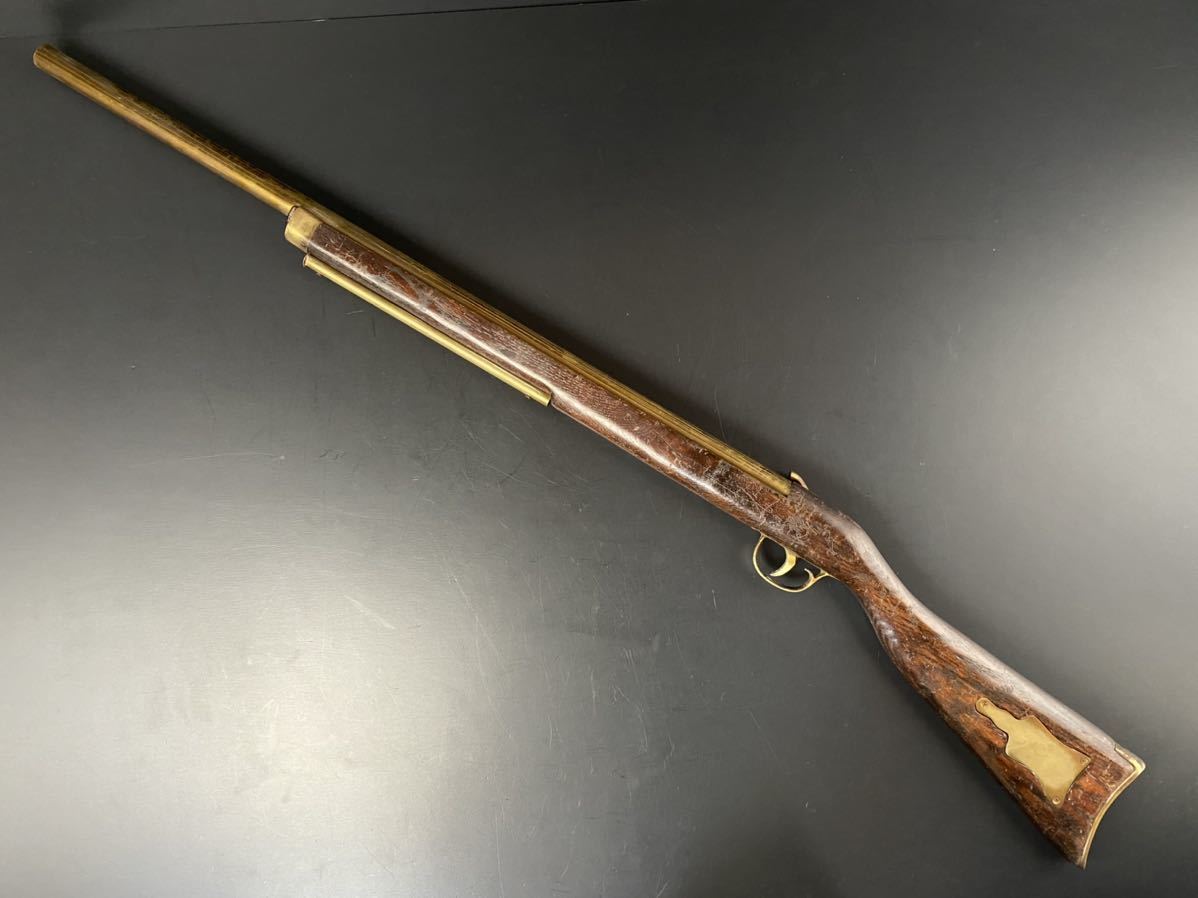 m616] 古式銃 火縄銃 レプリカ 銃 木製 ストック 無可動銃の落札情報