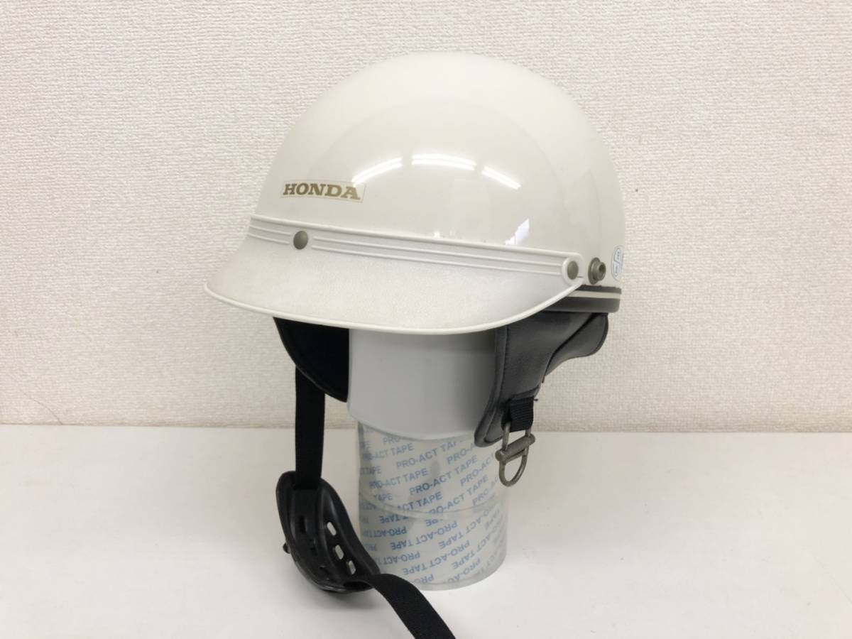 C1629】 40年前 当時物 旧車 SHOEI 半帽 ヘルメット 顎当て L-1