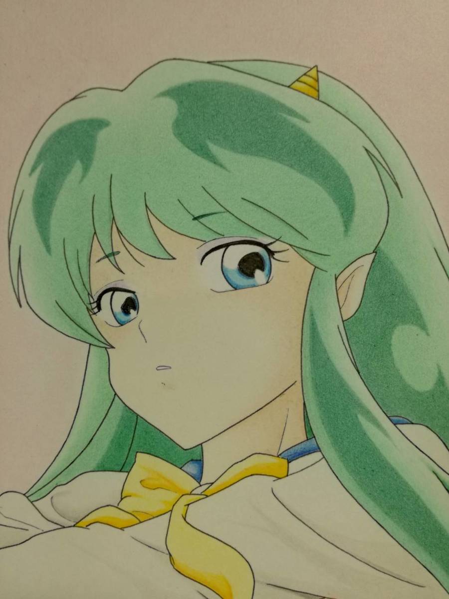 新品 同人手描きイラスト うる星やつら ラムちゃん ケント紙 色鉛筆画 の落札情報詳細 ヤフオク落札価格情報 オークフリー スマートフォン版