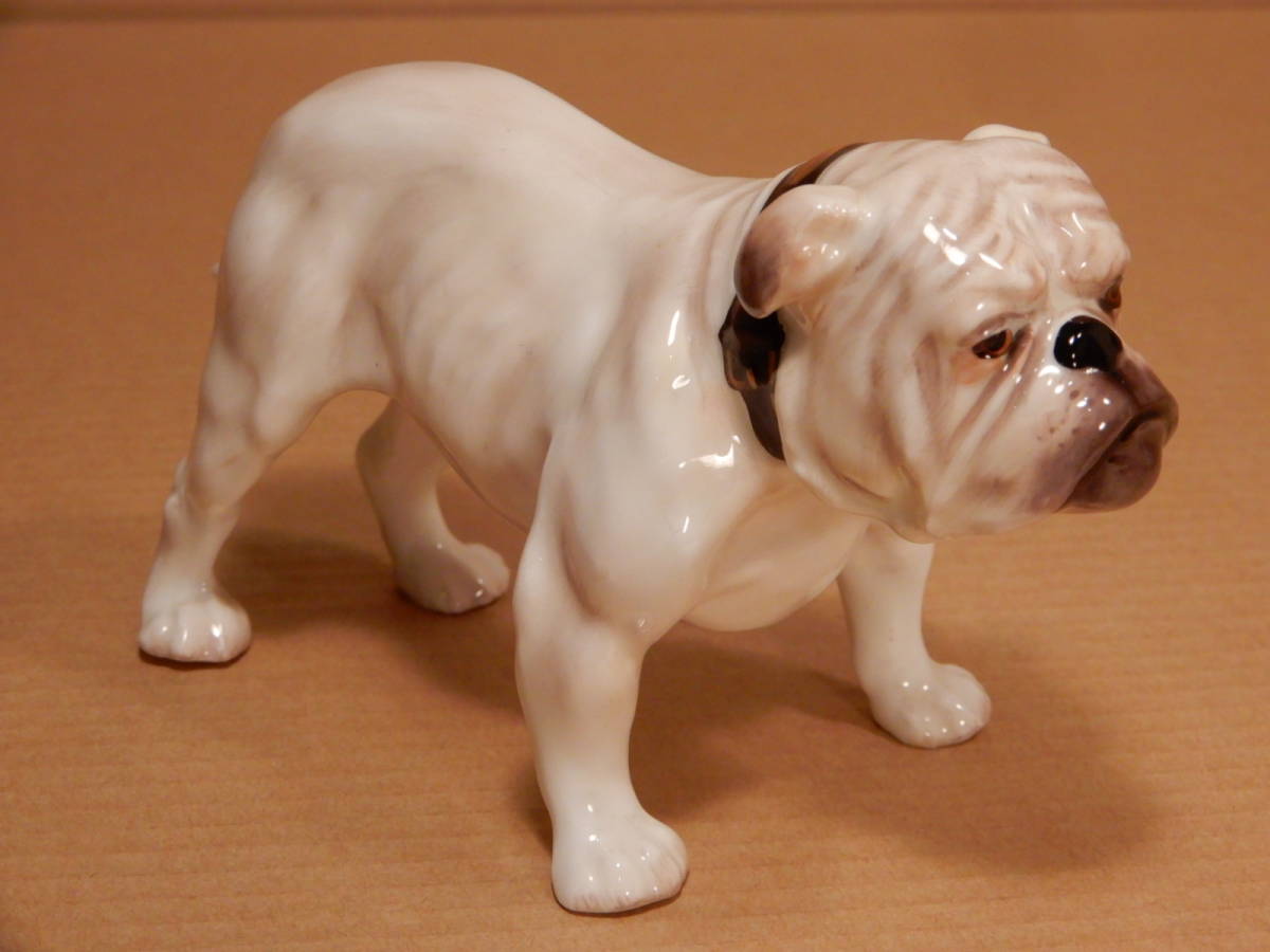 アンティーク ロイヤルドルトン ブルドッグ フィギュリン 陶器