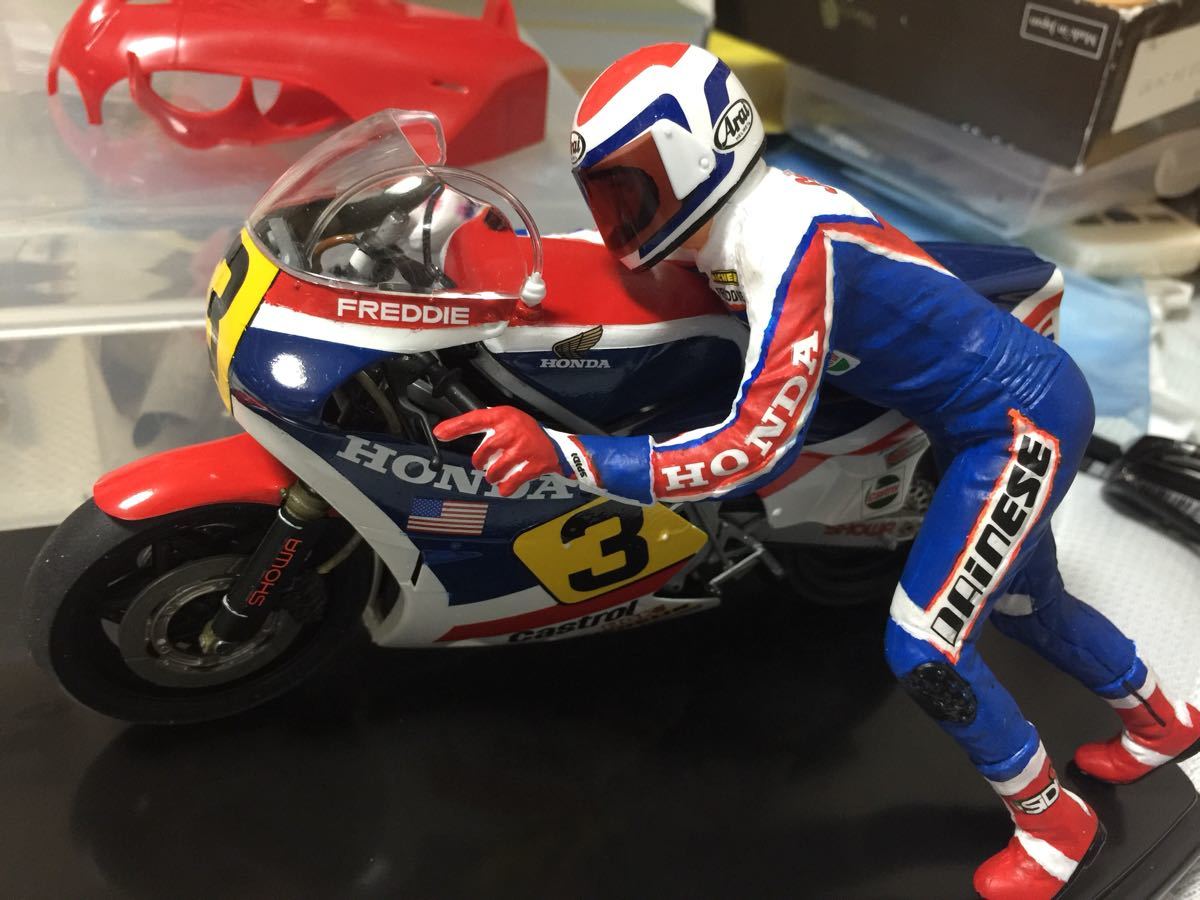 1/12 タミヤ　ホンダNS500 #3 フレディスペンサー　1983 完成品 1/12 タミヤ ホンダNS500 #3 フレディスペンサー 1983 完成品