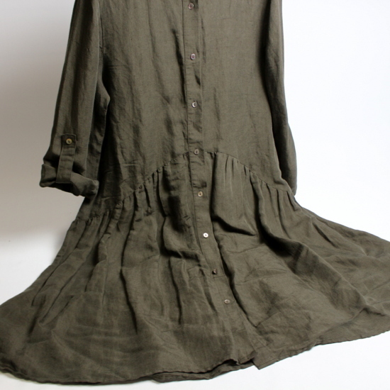 美品 Zara Woman ザラ 大人 綺麗 春 夏 とろみ ギャザー フレア 切替 長袖 シャツワンピース S カーキ グリーン 緑 の落札情報詳細 ヤフオク落札価格情報 オークフリー スマートフォン版