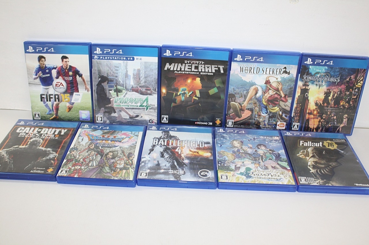 プレイステーション４ Ps4 ソフト 合計 10点 まとめ売り キングダムハーツ ワンピース 他 動作未確認 ジャンク 4c 25 003 1 の落札情報詳細 ヤフオク落札価格情報 オークフリー スマートフォン版