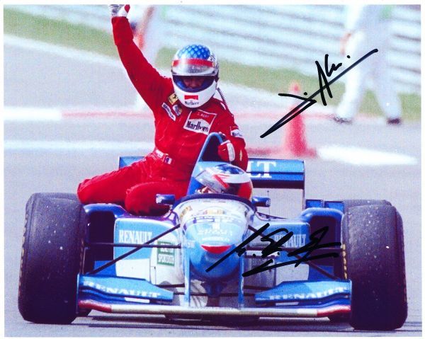 ミハエル・シューマッハ&ジャン・アレジ☆直筆サイン写真☆証明書COA