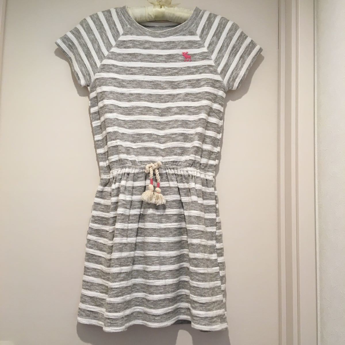 アバクロンビー キッズ Abercrombie Kids半袖 チュニック ワンピース 白 グレー パイル地 タオル地 9 10歳 140 の落札情報詳細 ヤフオク落札価格情報 オークフリー スマートフォン版