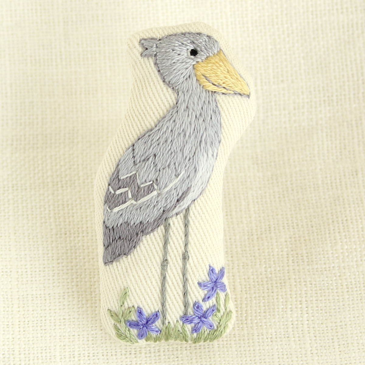 新品 ハシビロコウの刺繍 マスコットブローチ ハンドメイド 鳥 動物 の落札情報詳細 ヤフオク落札価格情報 オークフリー スマートフォン版
