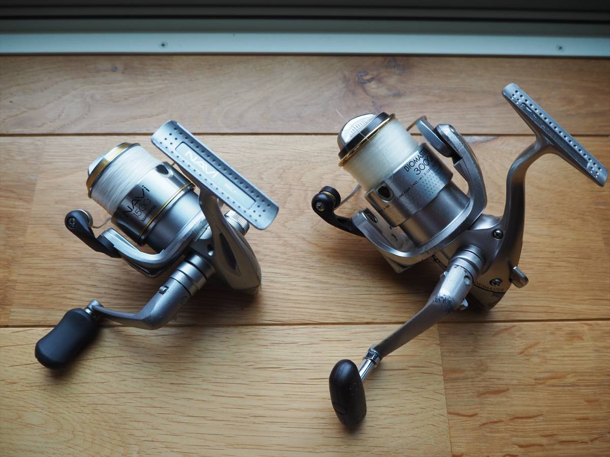 送料込み 00バイオマスター3000 03ナビ 1500 シマノ スピニングリール セット シーバスやエギングに ライトジギング テンヤ ライン付き の落札情報詳細 ヤフオク落札価格情報 オークフリー スマートフォン版
