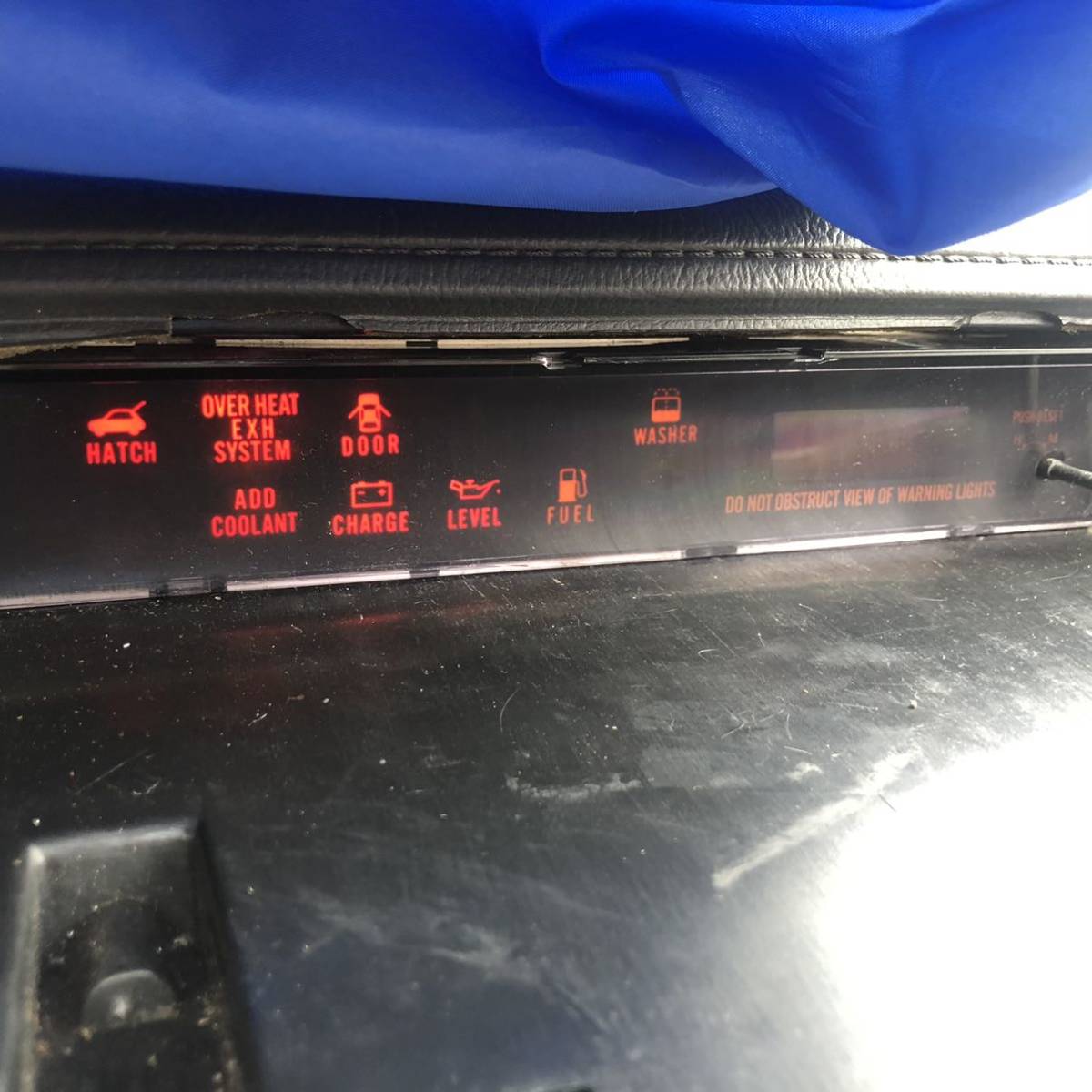【激レア】マツダ RX7 FC3S 純正 時計 警告灯 fc3s後期US警告灯実働外し USDM mazdaマツダsavannaサバンナRX7 fc3cの