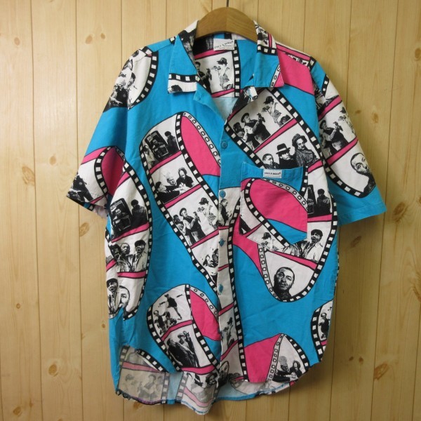 80's デッドストック LIFE'S A BEACH 総柄 半袖シャツ ◎良品 希少！LIFES A BEACH ライフズアビーチ！80s-90s USA製 シャツ