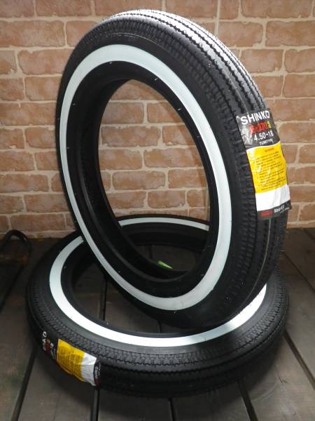 40'S50'S BECK ホワイトリボン 16インチ タイヤ 前後 ホワイトリボン