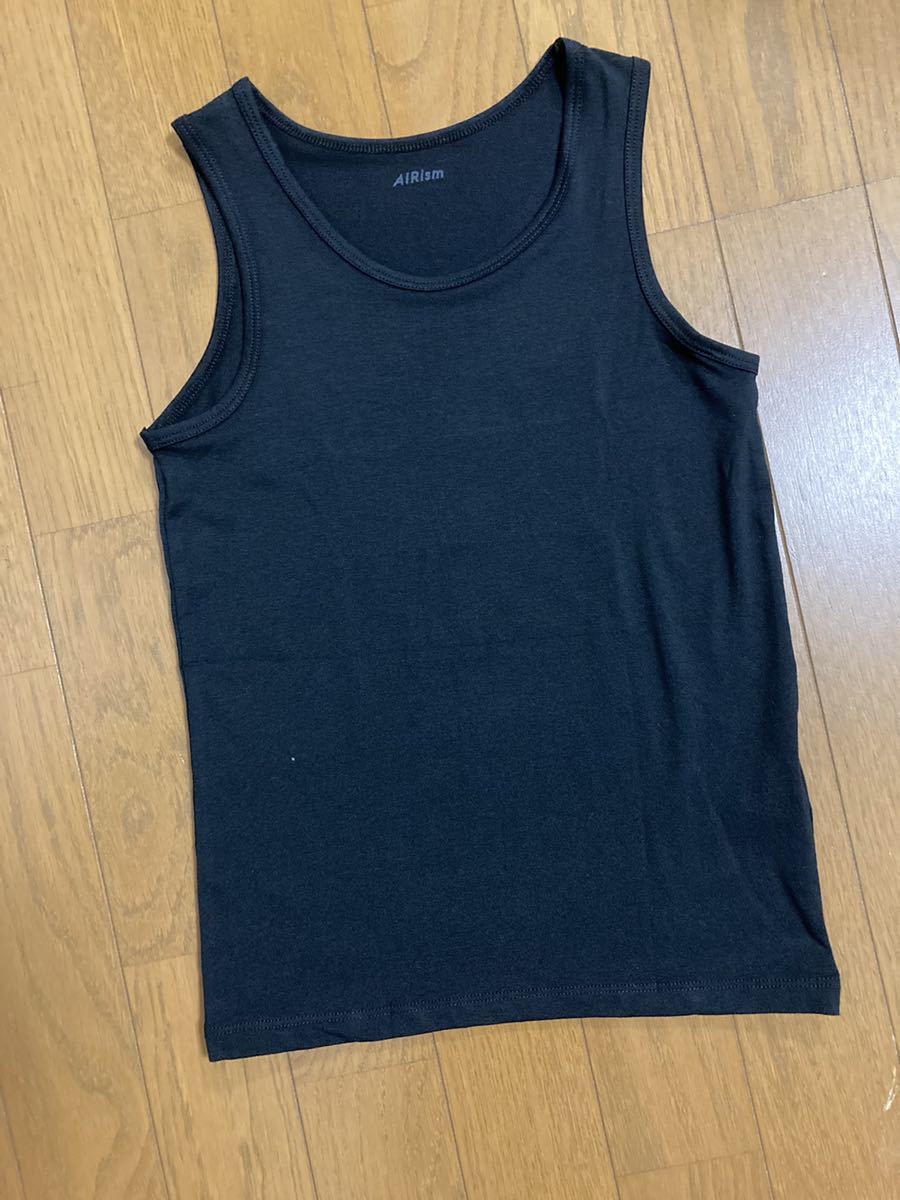 新品 未使用ユニクロuniqloエアリズムairismコットンブレンドタンクトップ肌着インナーkidsキッズ子供黒サイズ130 の落札情報詳細 ヤフオク落札価格情報 オークフリー スマートフォン版