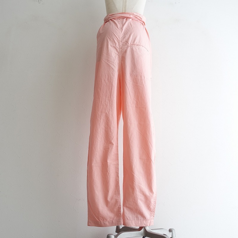 美品　コズミックワンダー　ラップパンツ　オーガニックコットン　ピンク Organic cotton broadcloth tattuke pants-オーガニックコットン