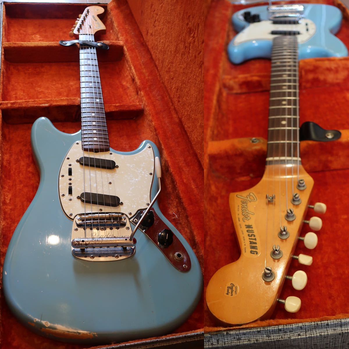 Vintage 1965年 Fender Mustang Daphne Blue ヴィンテージ ムスタング ハカランダ指板 Char の落札情報詳細 ヤフオク落札価格情報 オークフリー スマートフォン版