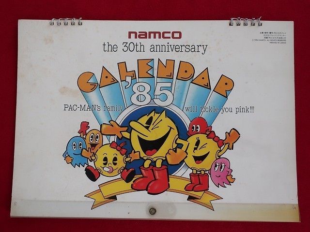 ナムコ　1989年 パックマンカレンダー カレンダー namco ナムコ 1985年 the 30th anniversary 30周年