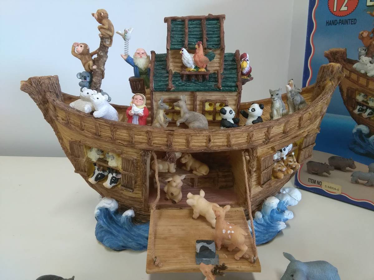 新品】未使用 ノアの方舟 ランプセット HAND -PAINTED・ LIGHTED JUMBO