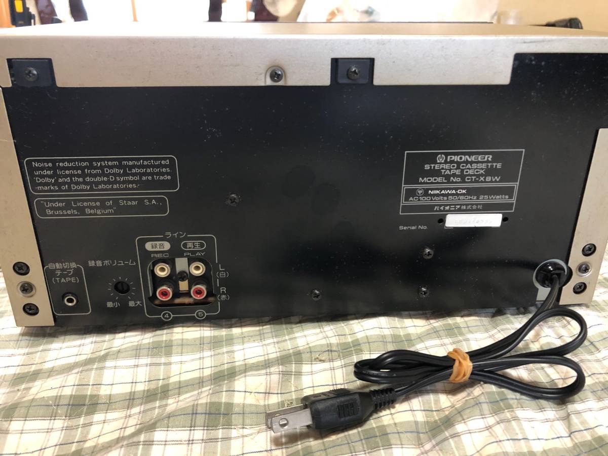 PIONEERパイオニアCT-X8W システムコンポ ダブルカセットデッキの落札