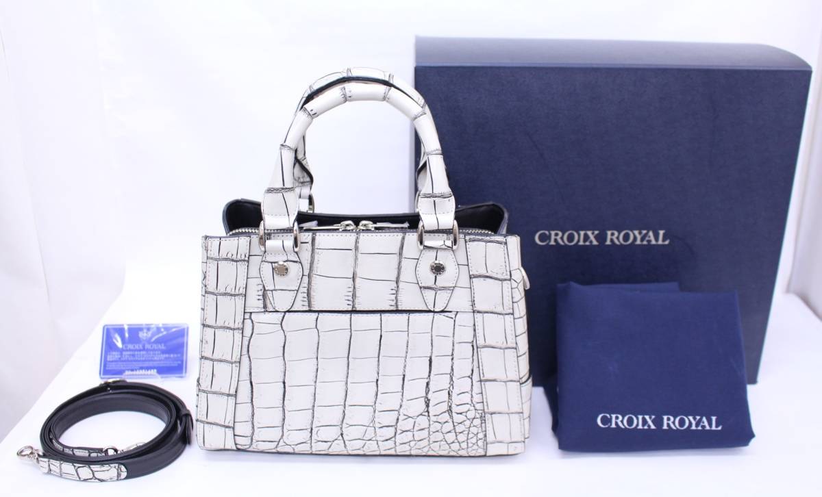 Y3770◇中古美品◇クロワロワイヤル CROIX ROYAL JRA認定クロコダイル
