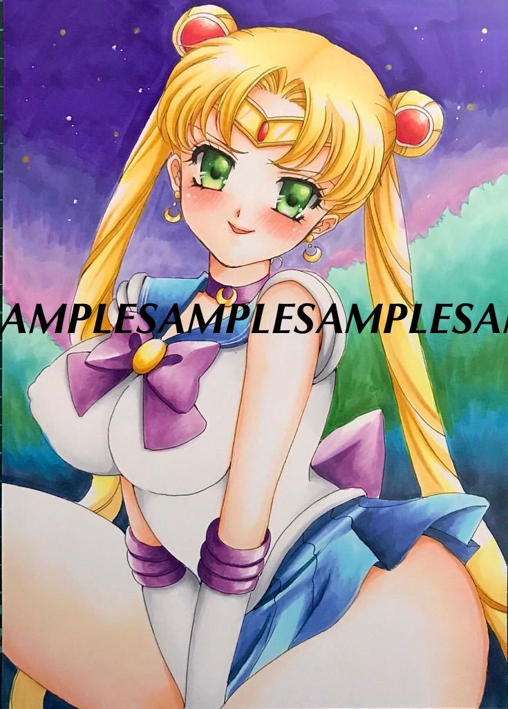 新品】同人 二次創作 手描きイラスト 美少女戦士セーラームーン 偽