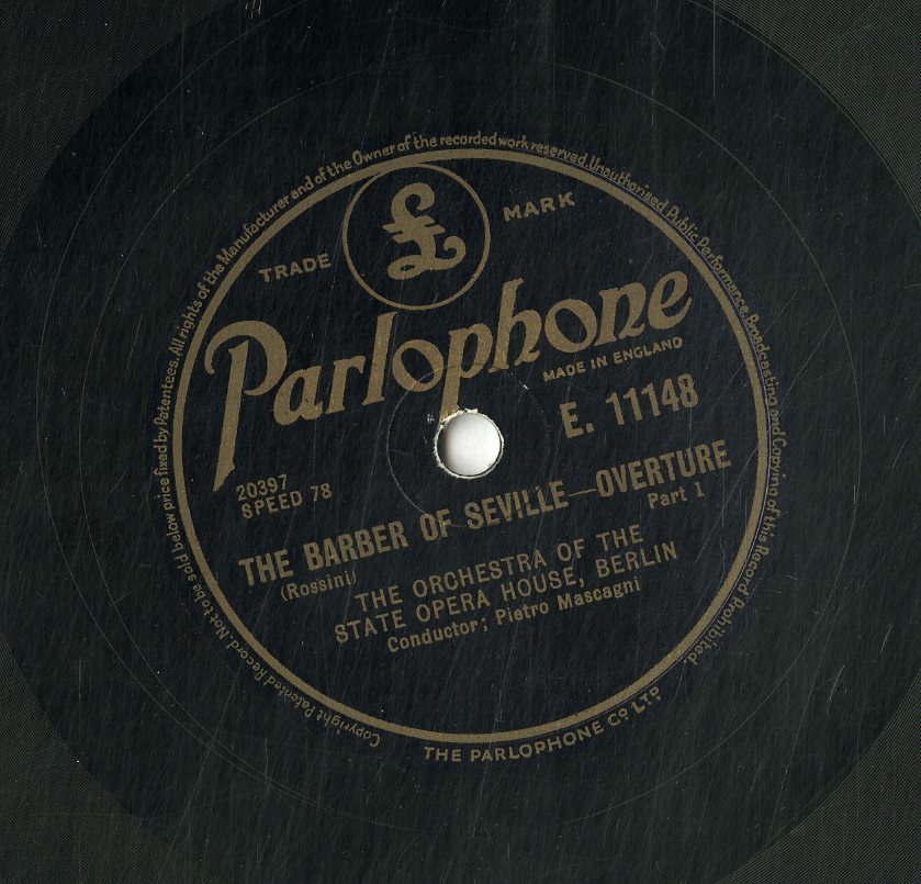 K 12インチsp ピエトロ マスカーニ 指揮 Rossini The Barber Of Seville Overture Part 1 2 の落札情報詳細 ヤフオク落札価格情報 オークフリー スマートフォン版