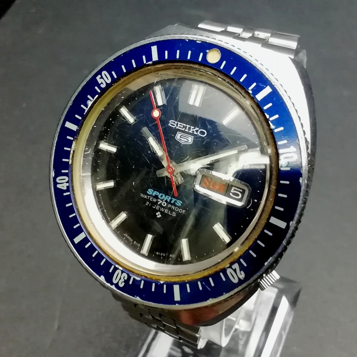 SEIKO 5 SPORTS セイコー ファイブ スポーツ 6119-8121 21石 自動巻き ...
