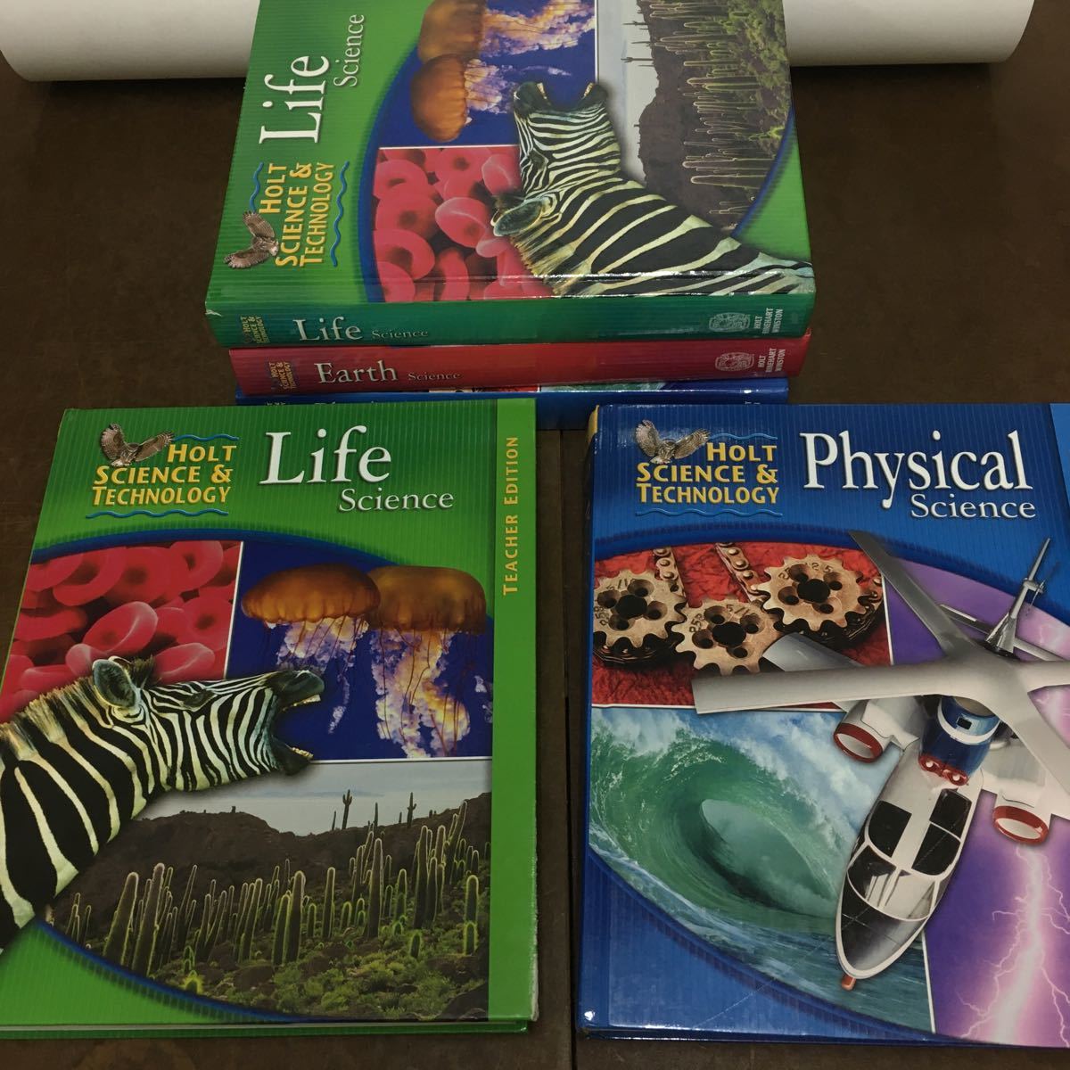 除籍本◇まとめ売り5冊セット・アメリカ教科書 理科・物理・生物・地球