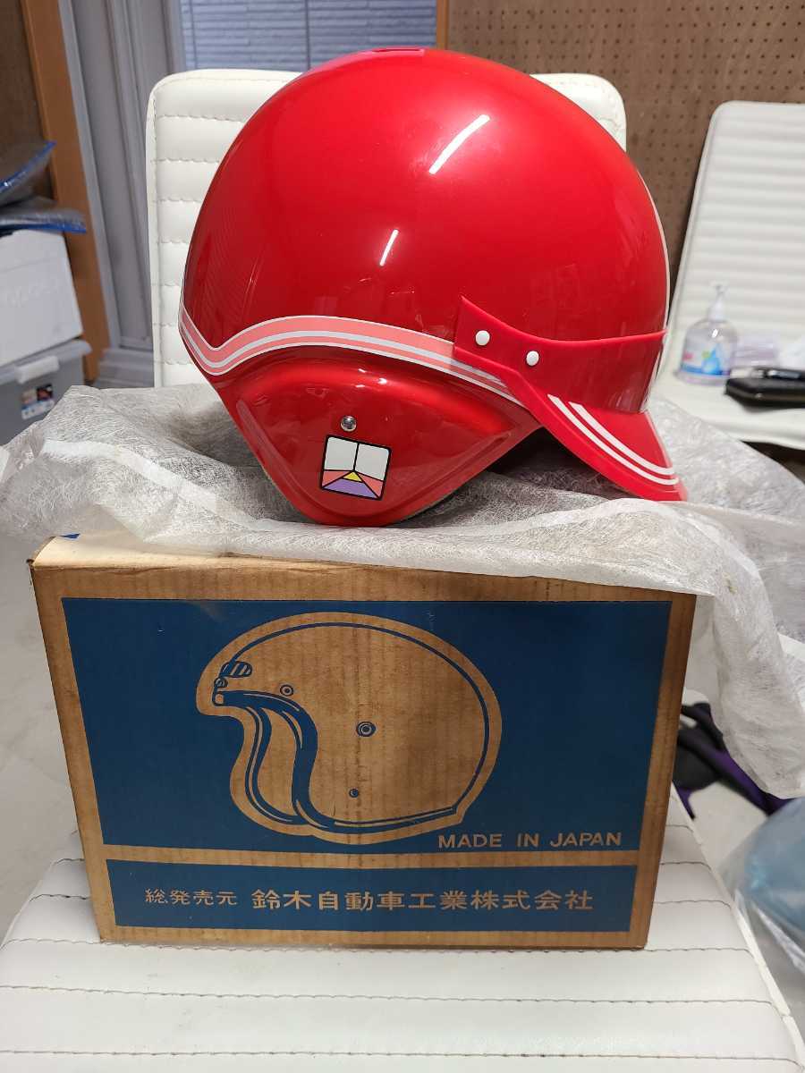 新品】スズキ純正 ジェットヘルメット SHOEI GS GSX GS400 当時物 薔薇