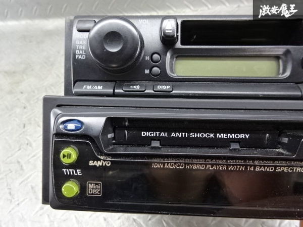 車 Sanyo MD/CD/カセット 希少 動作品 スズキ純正OP セット 汎用仕様