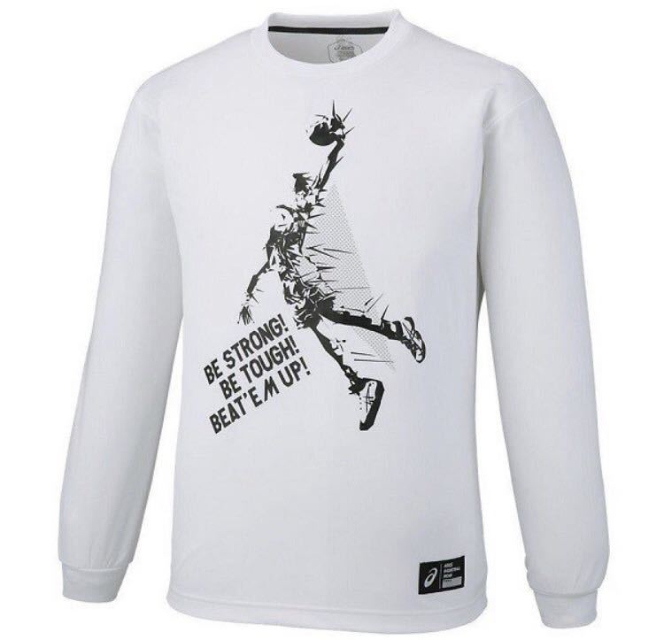 新品 新品 メンズl ロンt アシックス メンズ バスケットボール ウェア 長袖 プリントロングスリーブトップ 63a040 101 の落札情報詳細 ヤフオク落札価格情報 オークフリー スマートフォン版