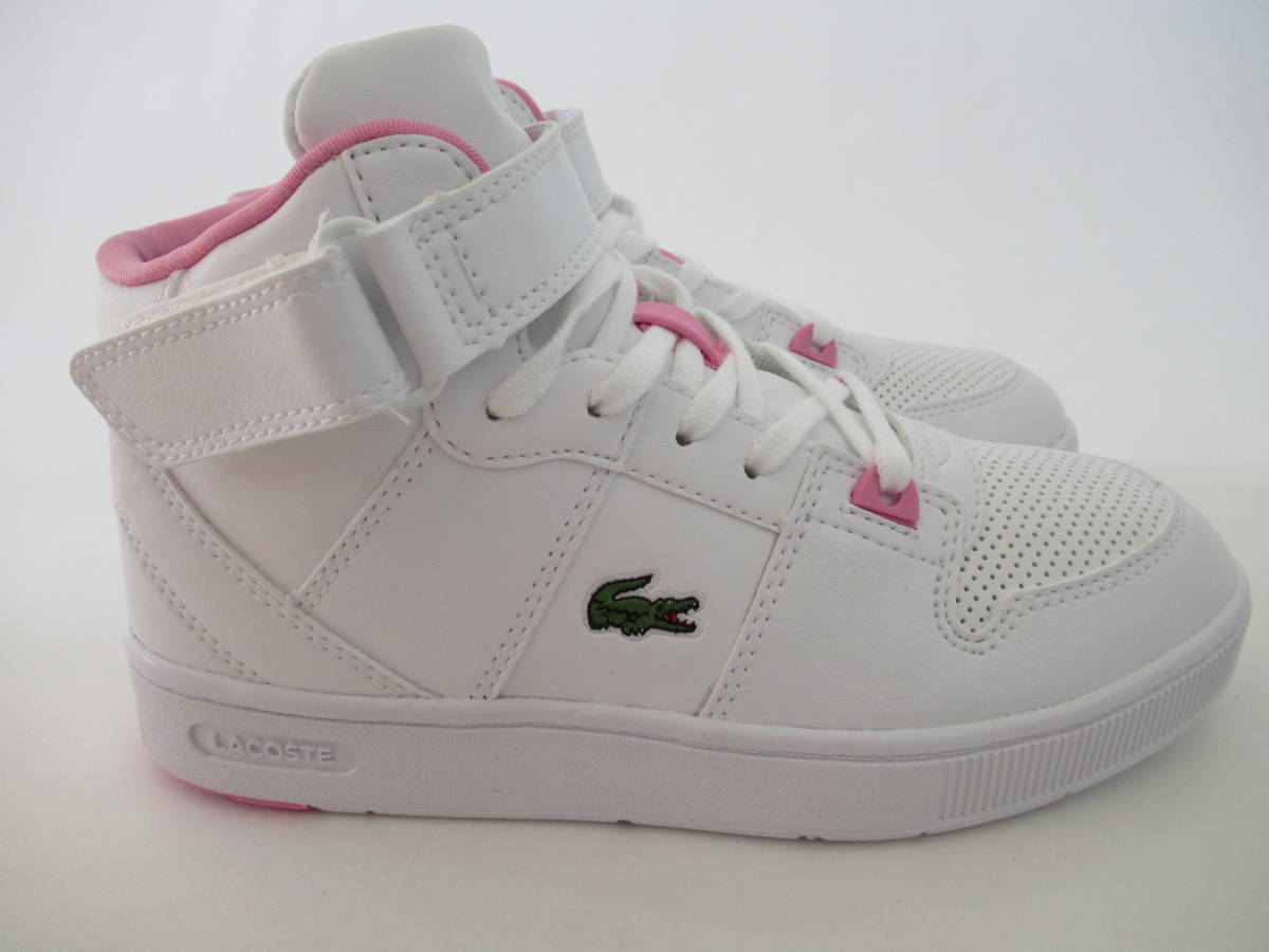 新品 11即決 Lacoste ラコステ新品ホワイトスニーカー ハイカット Ortholite オーソライト インソール 0ｃｍ Uk13 Eur32 Us1 の落札情報詳細 ヤフオク落札価格情報 オークフリー スマートフォン版