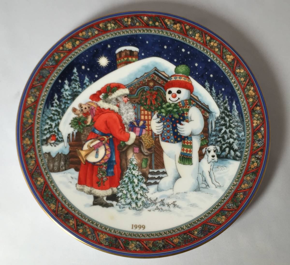ロイヤルウースター スースカラード 1999 クリスマスプレート 飾り皿