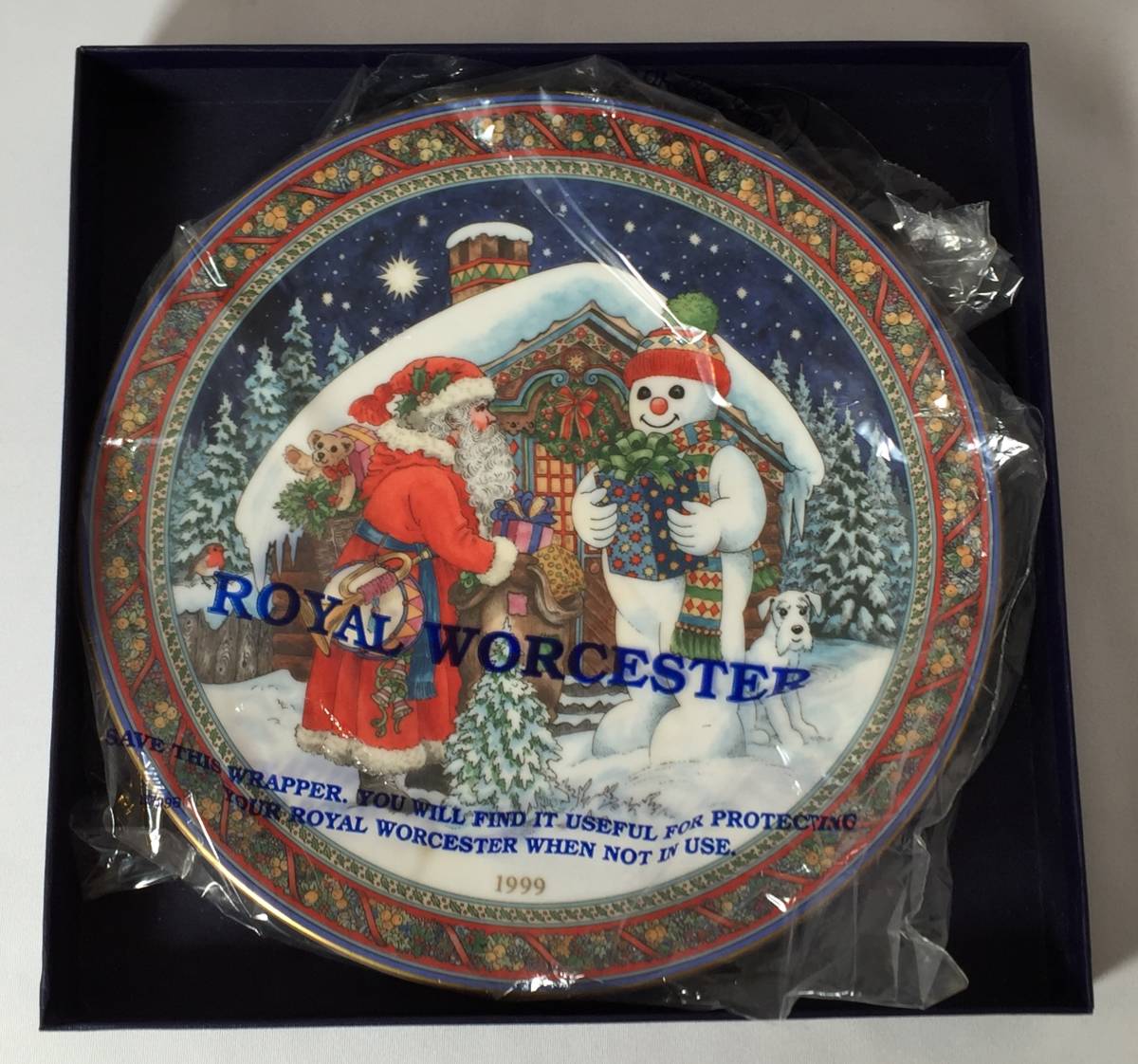 99570888 Royal Worcester ロイヤルウースター スースカラード 1999年 クリスマスプレート 飾り皿の落札情報詳細