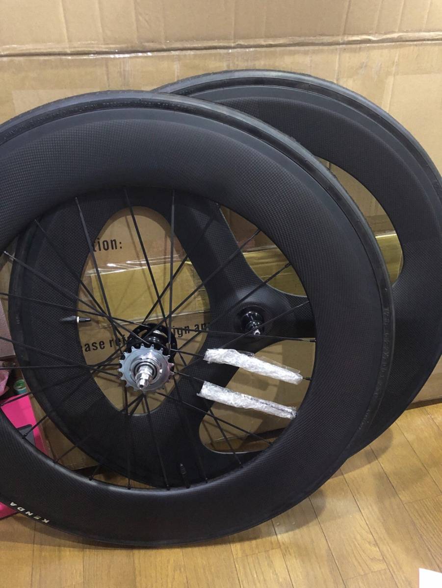 ピスト 新品カーボンリアディープリムホイール 88mm 700c 12K ピスト