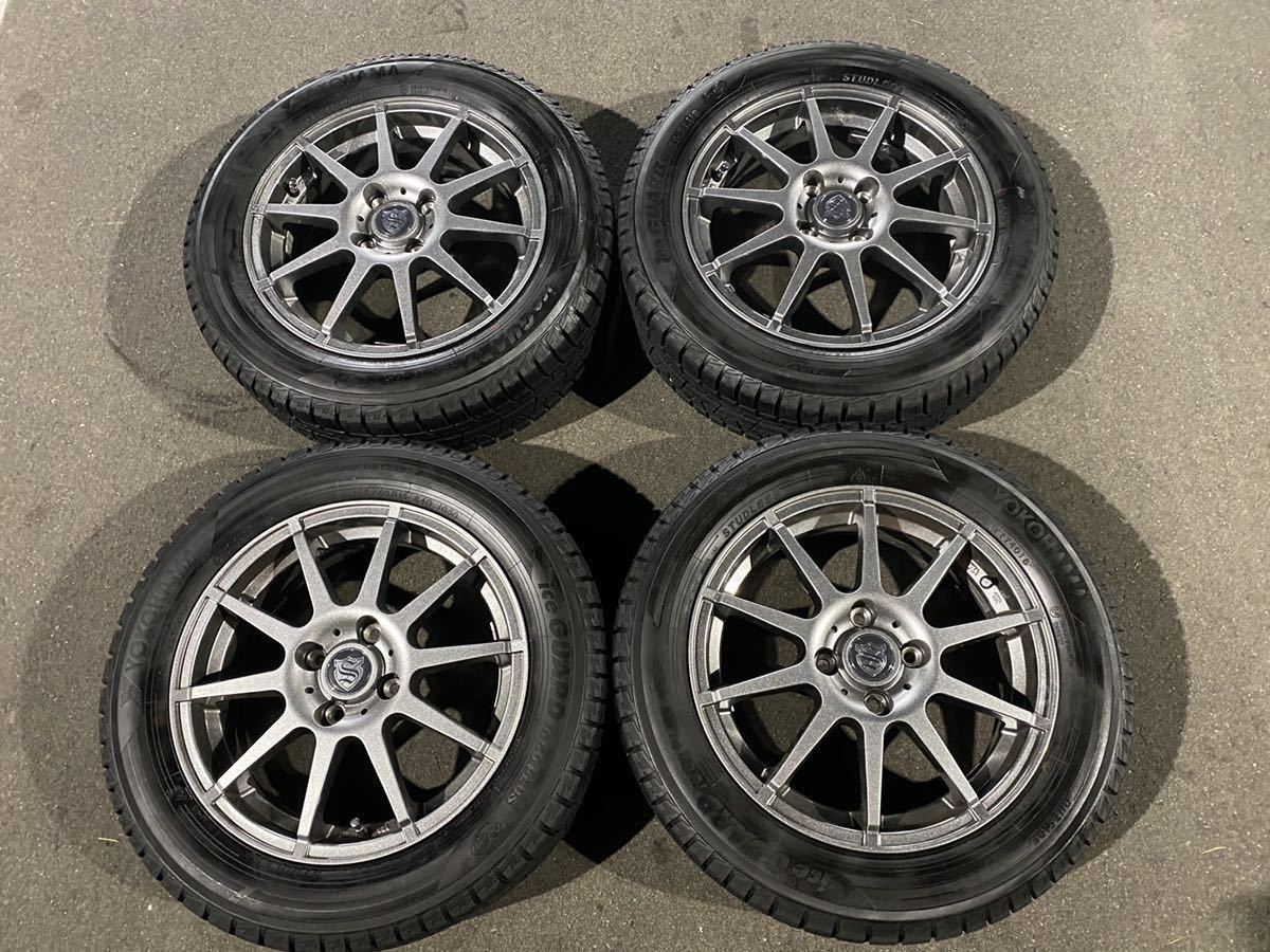 ☆185/70R14 4穴 中古スタッドレスセット4本 iG60☆バリ溝！22年